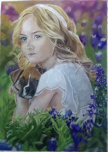 Blonde- girl- w/ boxer 15 x20
Original $425